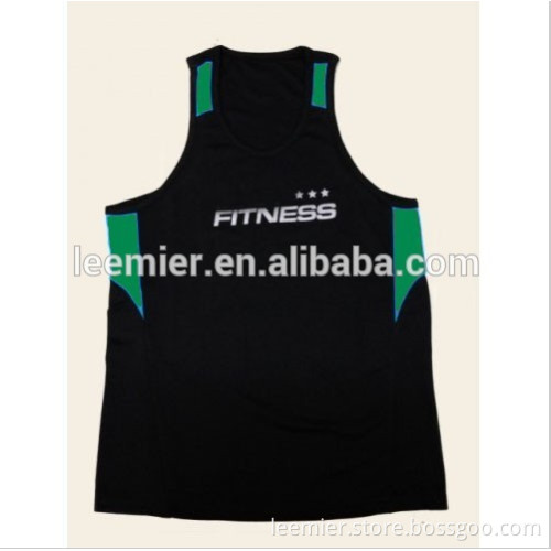Men's custom coolmax fabric gym fitness singlet